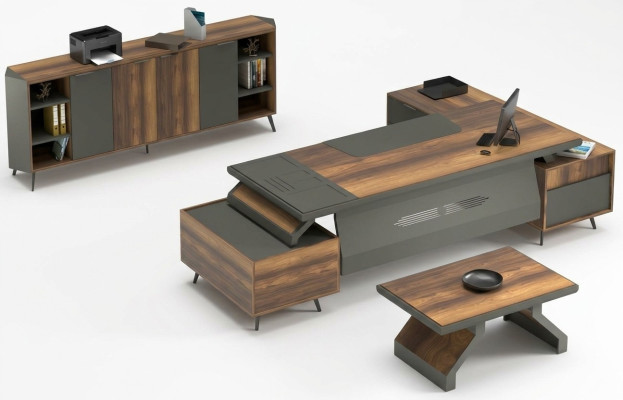 Bureau meuble console bureau mobilier ensemble 3 pièces