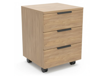 Commode avec 3 tiroirs armoire mobile beige bureau salon