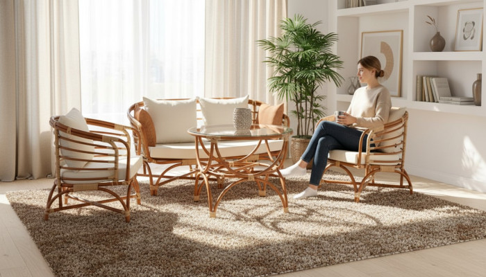 Ensemble de meubles de jardin canapé 2 places table fauteuil véranda groupes de sièges moderne