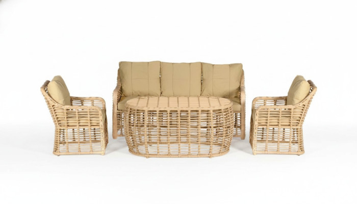 Ensemble de meubles de jardin canapé table canapé fauteuil véranda groupes de sièges moderne luxe nouveau