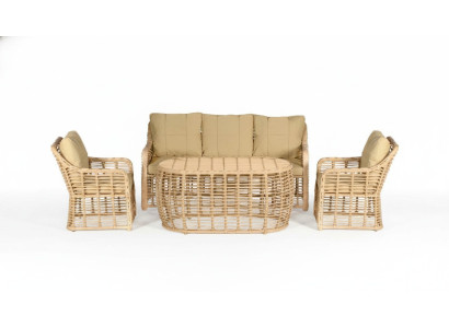 Ensemble de meubles de jardin canapé table canapé fauteuil véranda groupes de sièges moderne luxe nouveau