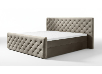 Moderner Doppelbett Bett Schlafzimmer 180сm Matratze Hochwertig Chesterfield