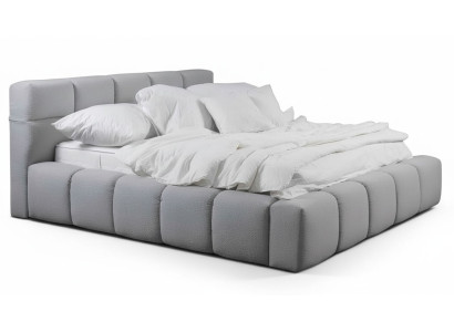 Schlafzimmer Doppelbett Bett 180сm Matratze Grau moderner Stil Holz