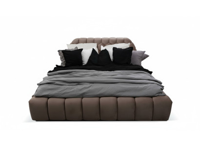 Schlafzimmer Doppelbett Bett 180сm Matratze Braun moderner Stil Holz