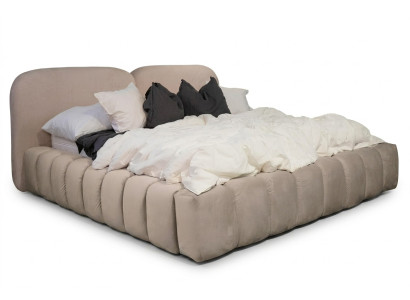 Bett Doppelbett Schlafzimmer 180сm Matratze Beige moderner Stil Hochwertig