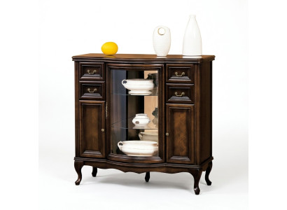 Kommode Wohnzimmerschrank Stauraummöbel Antikkommode Glasdisplay