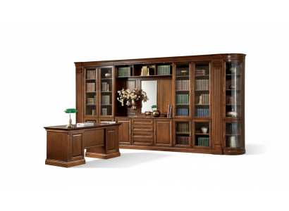 Arbeitszimmer Klassischer Schreibtisch Stilvoller Tisch Wohnwand Set 2tlg