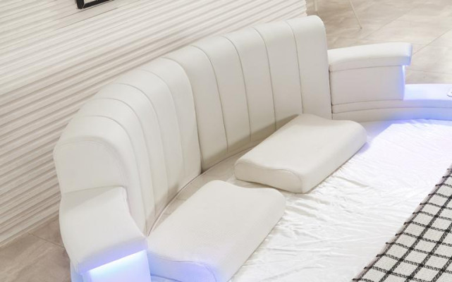 Lit rond moderne avec lumière LED