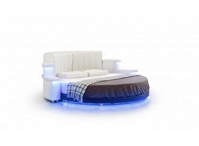 Lit rond moderne avec lumière LED