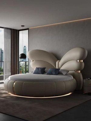 Lit de luxe beige