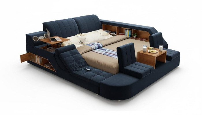 Lit multifonctionnel moderne avec un design confortable