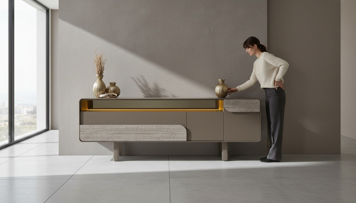 Console beige élégante