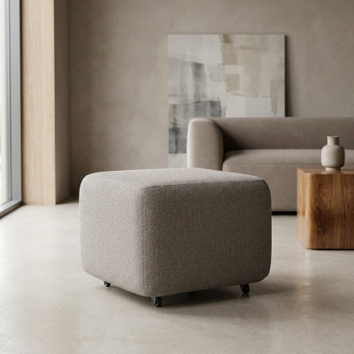 Pouf beige élégant