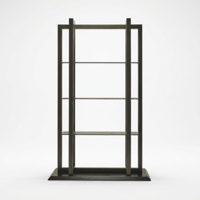 Étagère en bois brun élégante