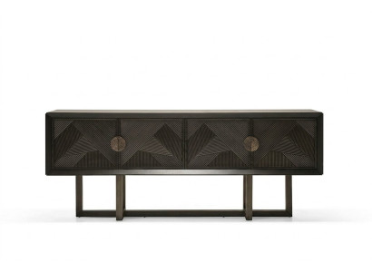 Meuble TV élégant, moderne et fonctionnel en bois brun