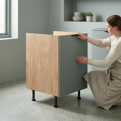 Armoire de cuisine modulaire avec panneau avant