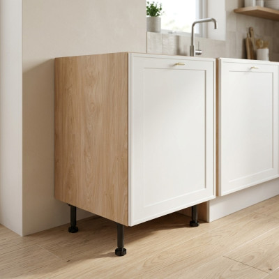 Robinet de cuisine mobile beige et blanc