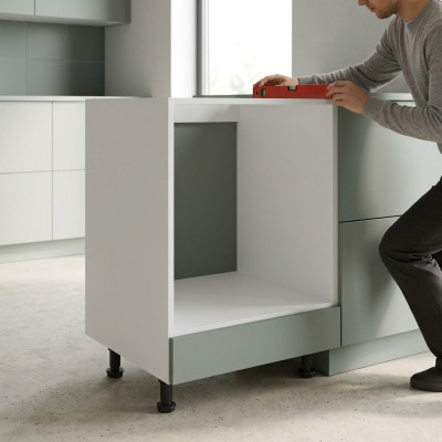 Table de cuisine mobile avec tiroir sous la plaque de cuisson