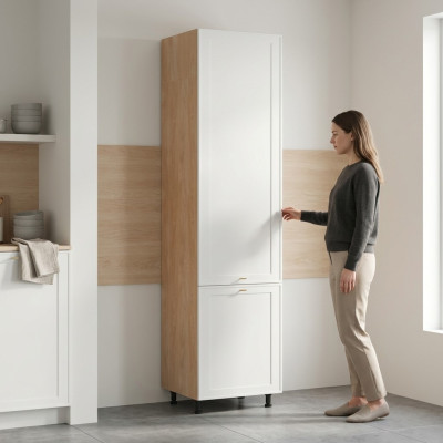 Armoire de réfrigérateur intégrée Modulo, armoire haute, meuble de cuisine