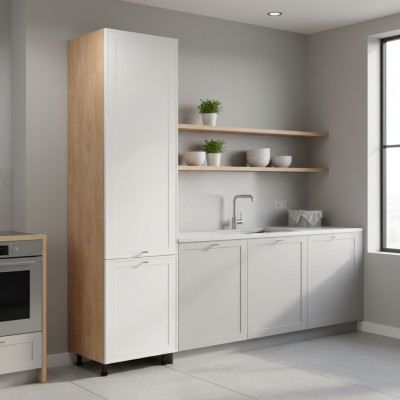 Armoire de réfrigérateur intégrée Modulo, armoire haute, meuble de cuisine
