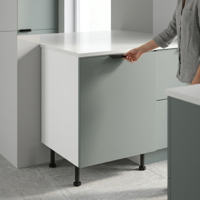 Armoire blanche pour le tri des déchets de cuisine