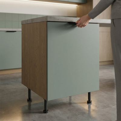 Meuble avec pieds en bois