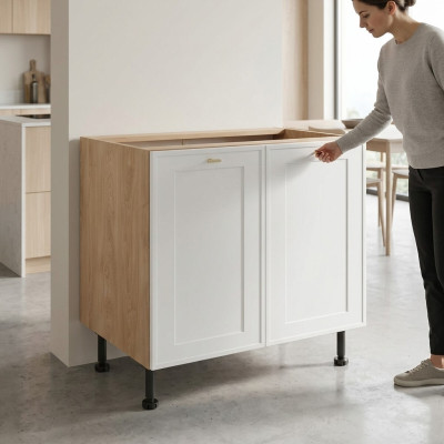 Robinet de cuisine mobile avec deux portes