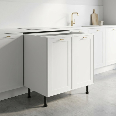 Table mobile sous lavabo avec étagère et doubles portes