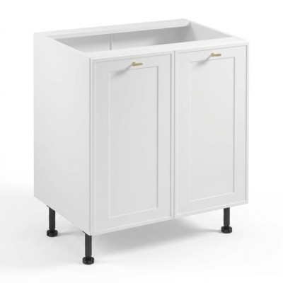 Table mobile sous lavabo avec étagère et doubles portes