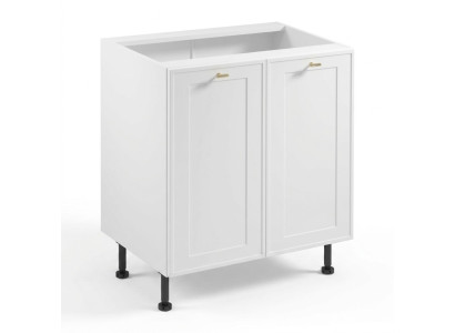 Table mobile sous lavabo avec étagère et doubles portes