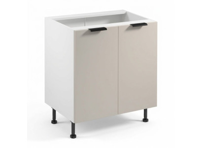 Cuisine modulaire avec portes blanches doubles