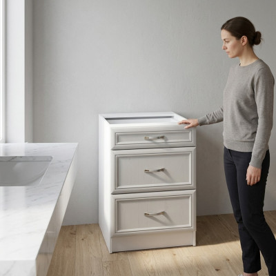 Table de cuisine mobile avec tiroirs