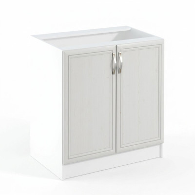 Table de cuisine mobile avec surface blanche