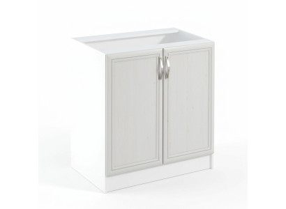 Table de cuisine mobile avec surface blanche