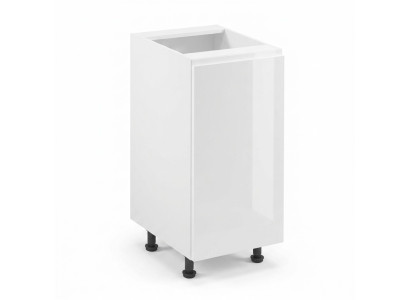 Armoire de cuisine mobile blanche brillante
