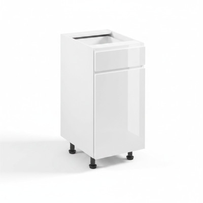 Table de cuisine mobile avec tiroir et étagères brillantes
