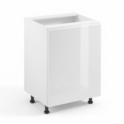 Table de cuisine mobile avec surface brillante
