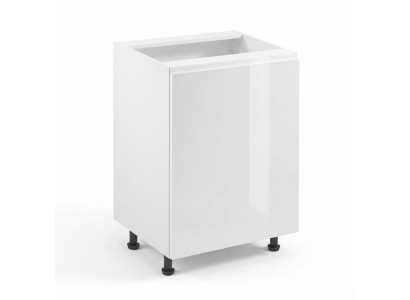 Table de cuisine mobile avec surface brillante