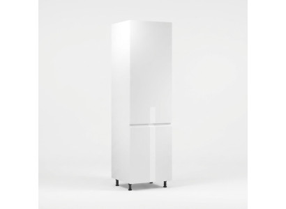 Armoire de cuisine haute avec étagères brillantes