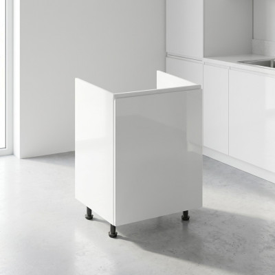 Armoire mobile sous l'évier, armoire de cuisine blanche