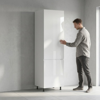 Armoire réfrigérée intégrée, armoire de cuisine blanche