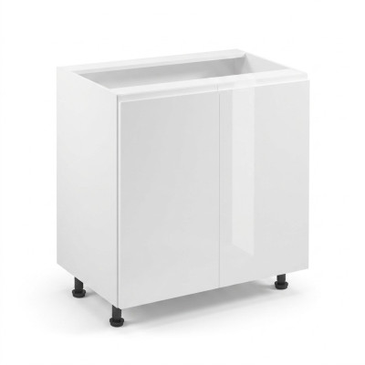 Cuisine mobile avec des portes brillantes doubles