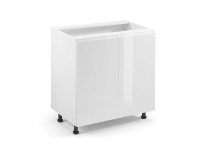 Cuisine mobile avec des portes brillantes doubles