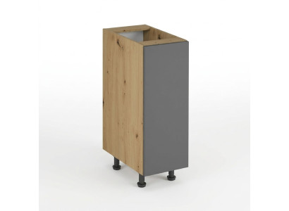 Cuisine mobile avec plan de travail, armoire de cuisine grise