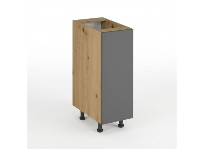 Cuisine mobile avec plan de travail, armoire de cuisine grise