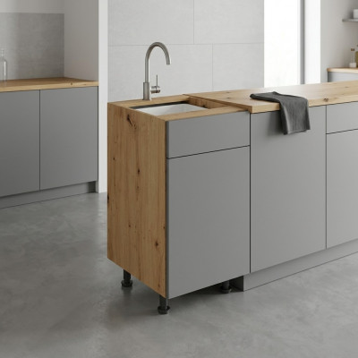 Table de cuisine mobile avec tiroir et étagères