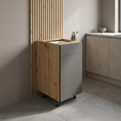 Table de cuisine mobile avec tiroirs et étagères