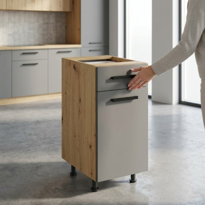 Armoire de cuisine avec tiroirs et étagères
