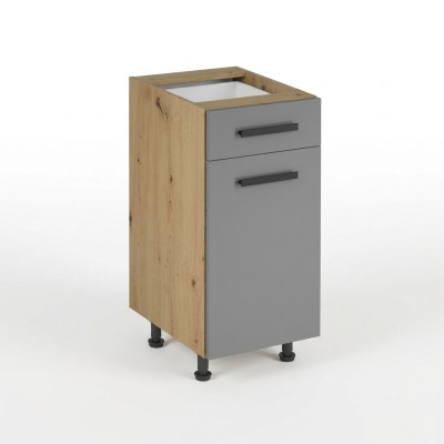 Meuble de cuisine avec portes et étagères