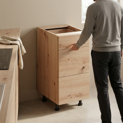 Robinet de cuisine mobile avec tiroirs